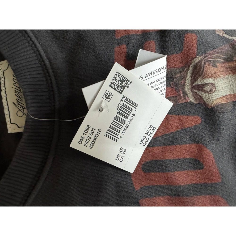 American Eagle Womens Crewneck Sweatshirt Size XS Budweiser Beer - Picture 2 of 2